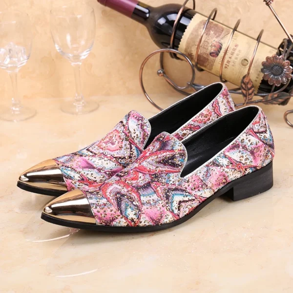 Elegant Floral Rivet Italian Business Shoes