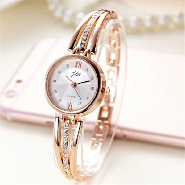 Fashion Rhinestone Steel Bracelet Watch