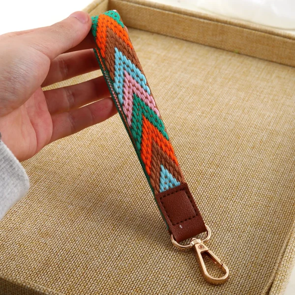 Bohemia Geometric Wristlet Keychain